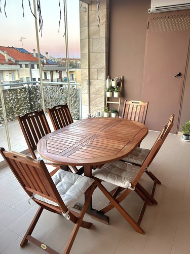 Tavolo giardino legno - , ovale