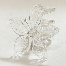 Portacandela Fiore Trasparente